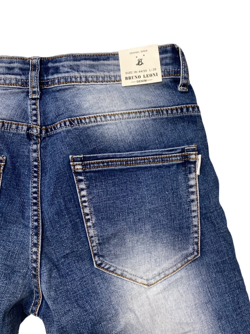Jeans skinny con strappi e toppe Bruno Leoni