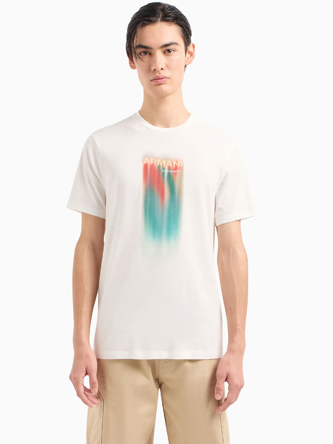ARMANI EXCHANGE A|X - T-Shirt stampa arcobaleno