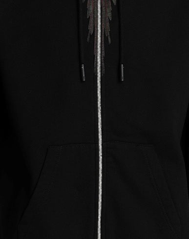MARCELO BURLON - Felpa zip con cappuccio