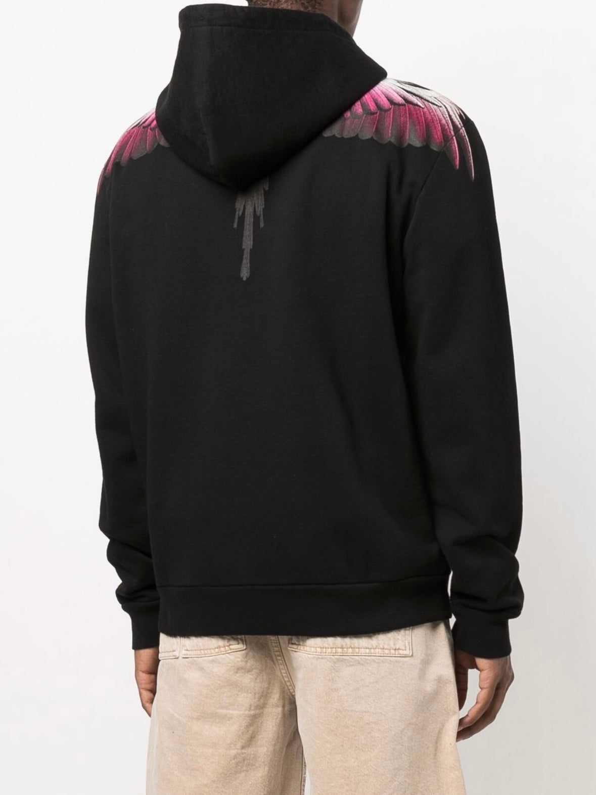MARCELO BURLON - Felpa zip con cappuccio