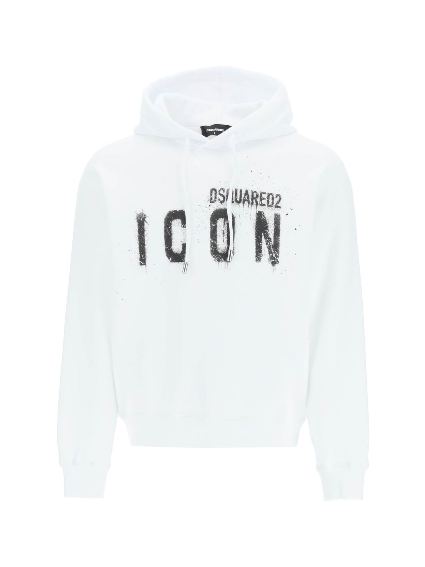 DSQUARED2 - Felpa con cappuccio stampa “ICON” spray