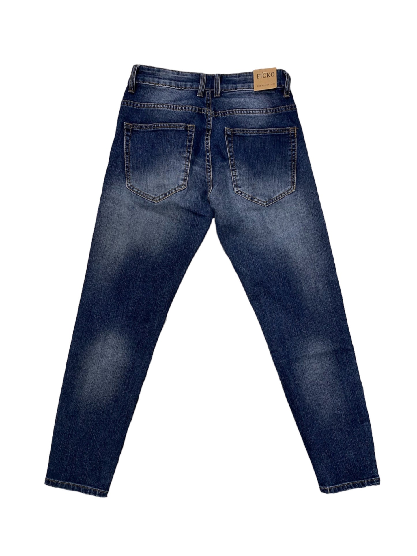 Jeans Ficko taglio capri graffiato