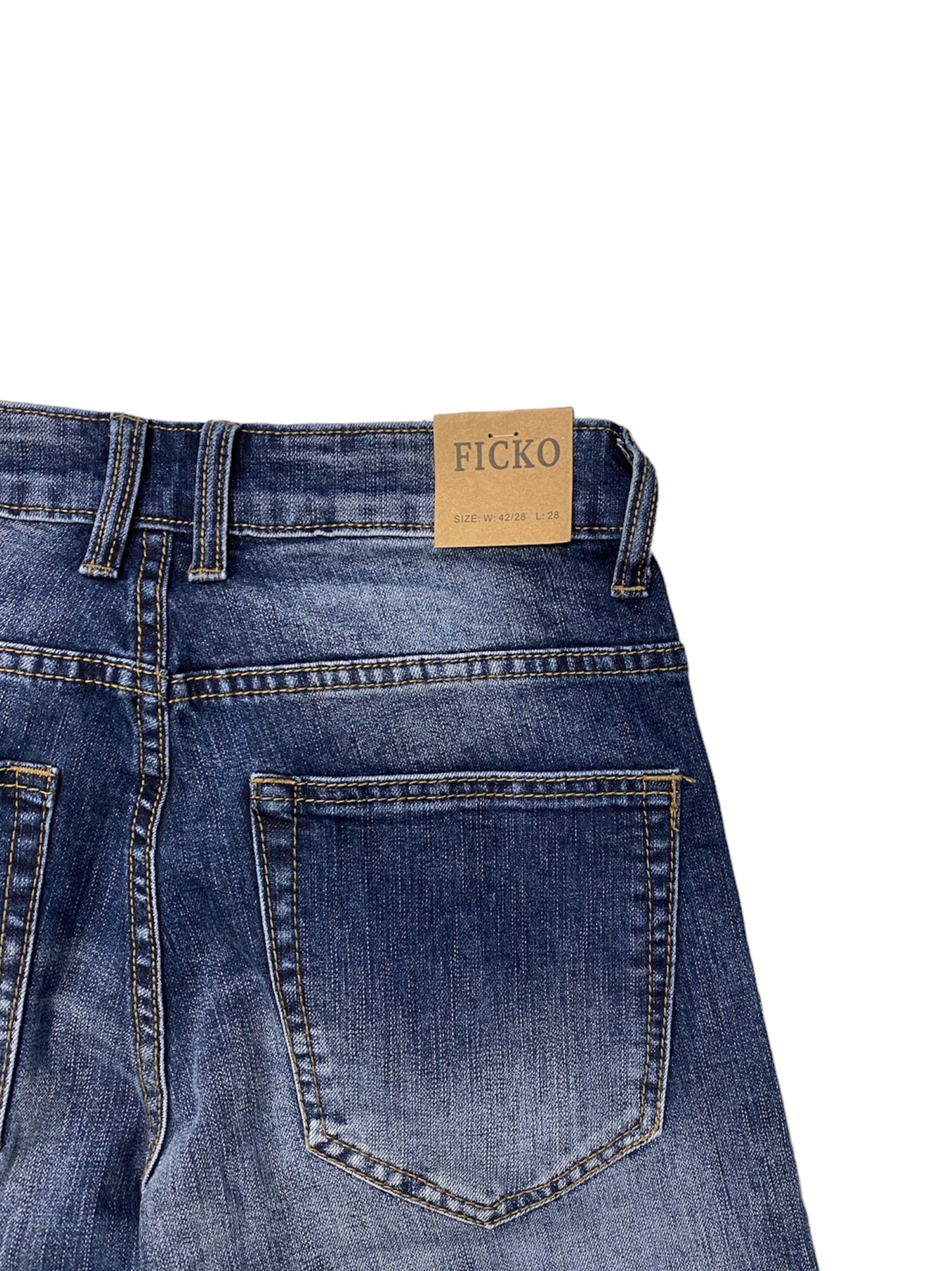 Jeans Ficko taglio capri graffiato